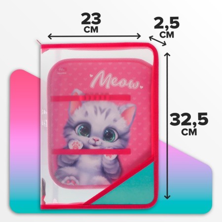 Labor folder A4, 325 x 230 x 25 mm, lightning around, folding bar, plastic, PTR-1, calligrata "cat"