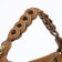 Baget bag with zipper, brown color
