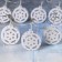 Garland “thread” 2 m with nozzles “snowflake”, ip20, transparent thread, 10 led, warm white glow, aah2