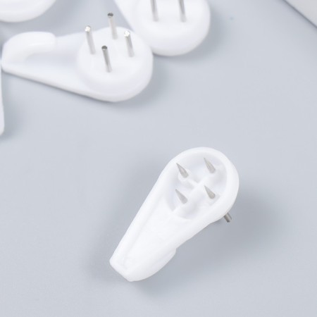 Hook plastic, universal set 5 pcs 3x1.5 cm-1