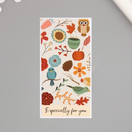 Sticker paper Gratitude "bird" set 50 pcs 10x5 cm-1