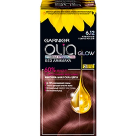 Garnier Olia hair coloring, tone 6.12 Dark Dark Born