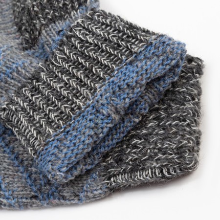 Socks children's woolen textured knitting color Blue, size 16-3
