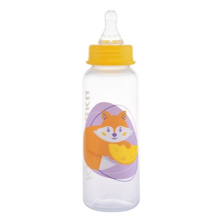 Polypropylene bottle with silicone bowl of milk, 250 ml, mix-4
