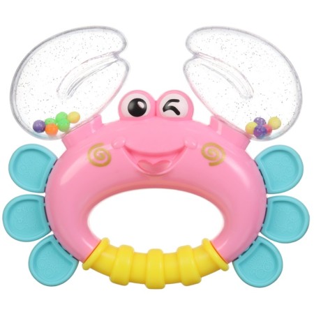 Rattle "crab", color mix, crush me, 12 cm-10
