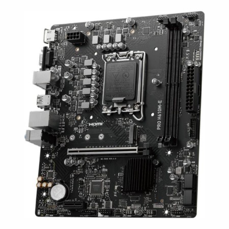 The MSI PRO H610M-E SOC-1700 MSI PRO H610 2xDDR5 MATX AC'97 8ch (7.1) GBLAN+ VGA+ 103396-1