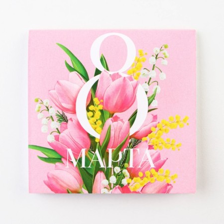 Notepad 10x10 cm, 16 liters “March 8. Flower »Mix-11