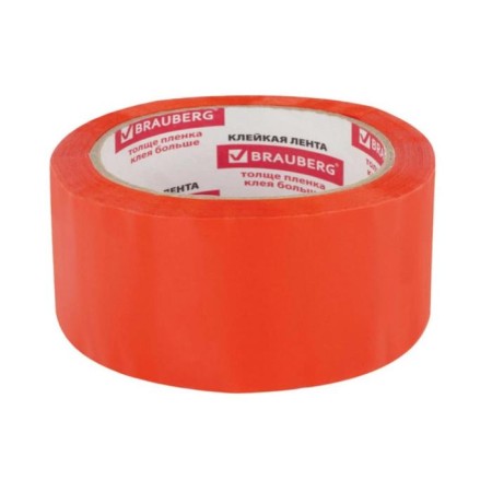 Glue tape BRAUBERG 440154, Orange, 45 μm, 48 mm x 66 m