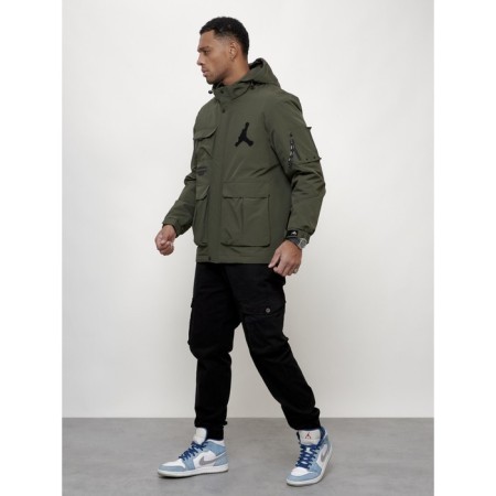 Sports male jacket, size 48, khaki color-6