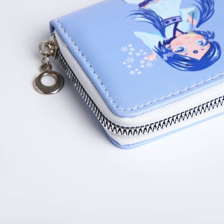 Lightning wallet, card for cards, for coins, blue color-3