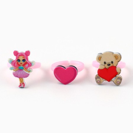 Ring 3 pcs with Cute Girl tattoo 8 x 12 cm-4