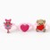 Ring 3 pcs with Cute Girl tattoo 8 x 12 cm