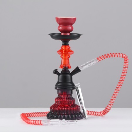 Hookah "Taishet", small, mine crystal, 27 cm, d bowl-5 cm, red