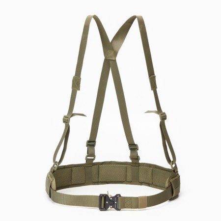 Looping belt on straps, khaki