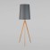 TK Lighting Walz 5046, E27, 1x60W, 600x600x1750 mm, light wood, chrome