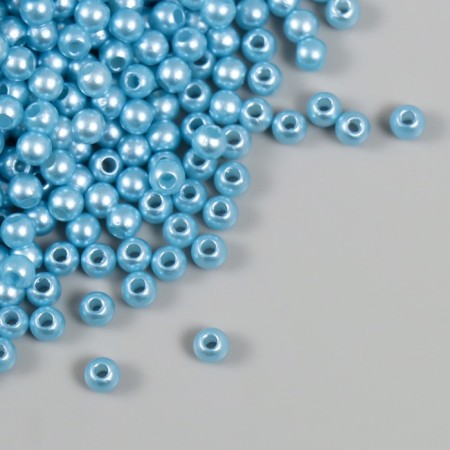 A set of beads "Pearls" d 4 mm, 250 grams, dark blue-1
