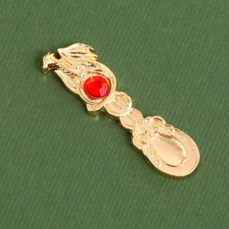 A spoon of a harecle with a stone "Ring" in the new year ", 7 x 7 cm-2