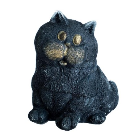 Figure "Cat sits" gray-blue, 10x9x11cm-9