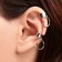 Earrings "caffes" of rings and pipes, color silver
