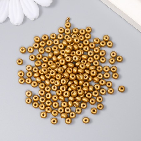 Glass beads 6/0 "gold" 15 g mix-1