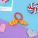 Hair gum "Funny ears" (set 4 pcs) stars, 4 cm, mix