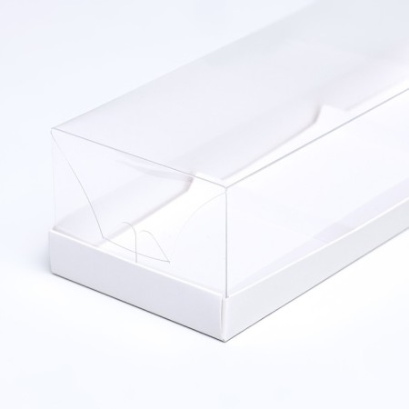 Box for mousse cakes 3 pieces, 26x8.5x6 white-2