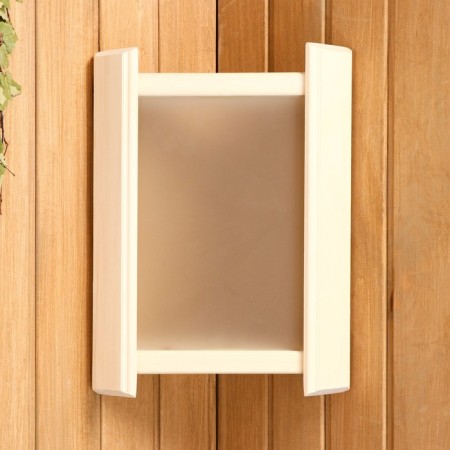 Layer is wooden, white glass