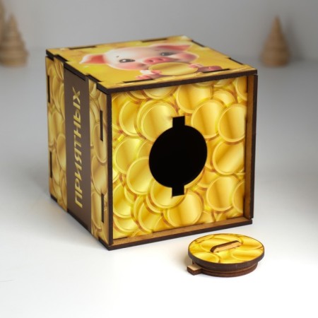 Piggy bank Cube "pleasant surprises" 10x10x10 cm-7