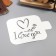 Plastic stencil "Love You" 9x9 cm