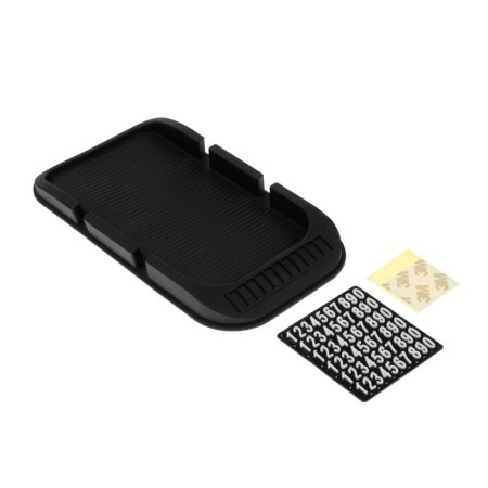 Anti -slip mat with a phone number, 20 × 11 cm, mix, black-1