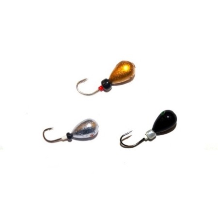 Mormyshki lead set 4 mix drop, d = 4 mm, 3 pcs.