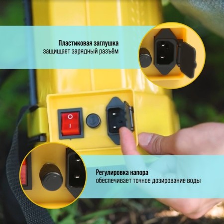 Sprayer battery tundra, 12V, 8 Ah, 12 l, charge indicator, 3 nozzles-4
