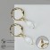 Earrings with rhinestones "sia" drops, white color in gold