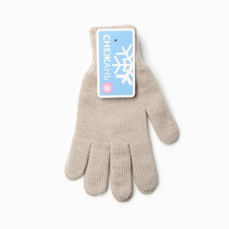 Female gloves, beige color, size 18-3
