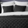 Cover with pillowcases "Kim", size 160x220 cm, black color