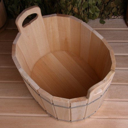 A gang made of linden, 30 l, oval, stainless hoop, "Dobroparov"-5