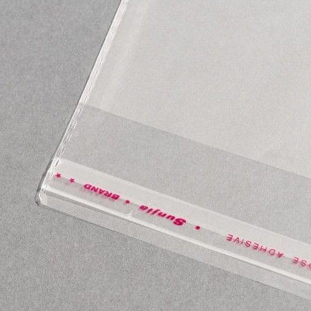 BOPP package with adhesive valve, transparent 60 x 80/5 cm, 25-30 μm-2