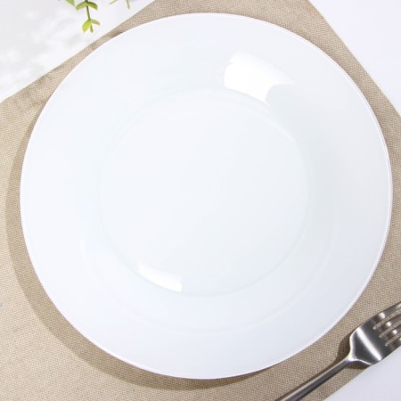 Plate plate "Sephir", d = 25 cm, white color