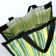 Folding bag on Velcro, 2 wheels, green color