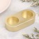 Gypsum Climber from gypsum for two candles oval, 12x6x3cm, gold