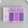 Glass 8/0 in the box "purple" beads + thread 0.8 mm 5 m 12x8.4x2.2 cm