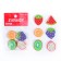 A set of curly erasers "Fruits/Berries", 4 pieces, in a blister, mix