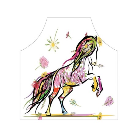 Apron kitchen with a photocrint "mystical horse", adjustable, size OS-2