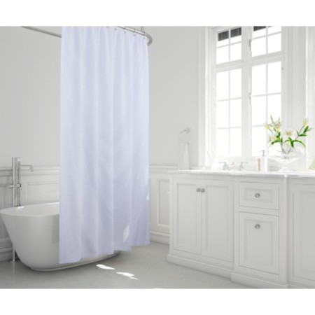 Bacchetta Verga bathroom curtains, 240 x 200 cm, white color