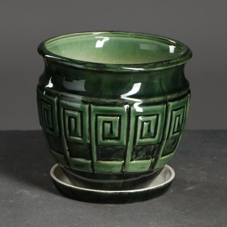 Set of pots 3 pcs. "Meander" green: 10l, 3l, 1.2l-1