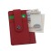 Cartholder, genuine leather, red 11x8x1 cm