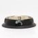 A bowl with a non -slip base with a print, 225 ml, black