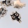 Decor for creativity Metal, enamel "Puke -eyed cat" Black 1.4x2 cm