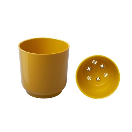 Kashpo "Delta" with a tab, 6.4 liters, honey color
