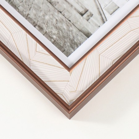 Photo frame plastic 15x20 cm "Abstraction of lines on white" coffee 1.5x18.6x23.6 cm-3